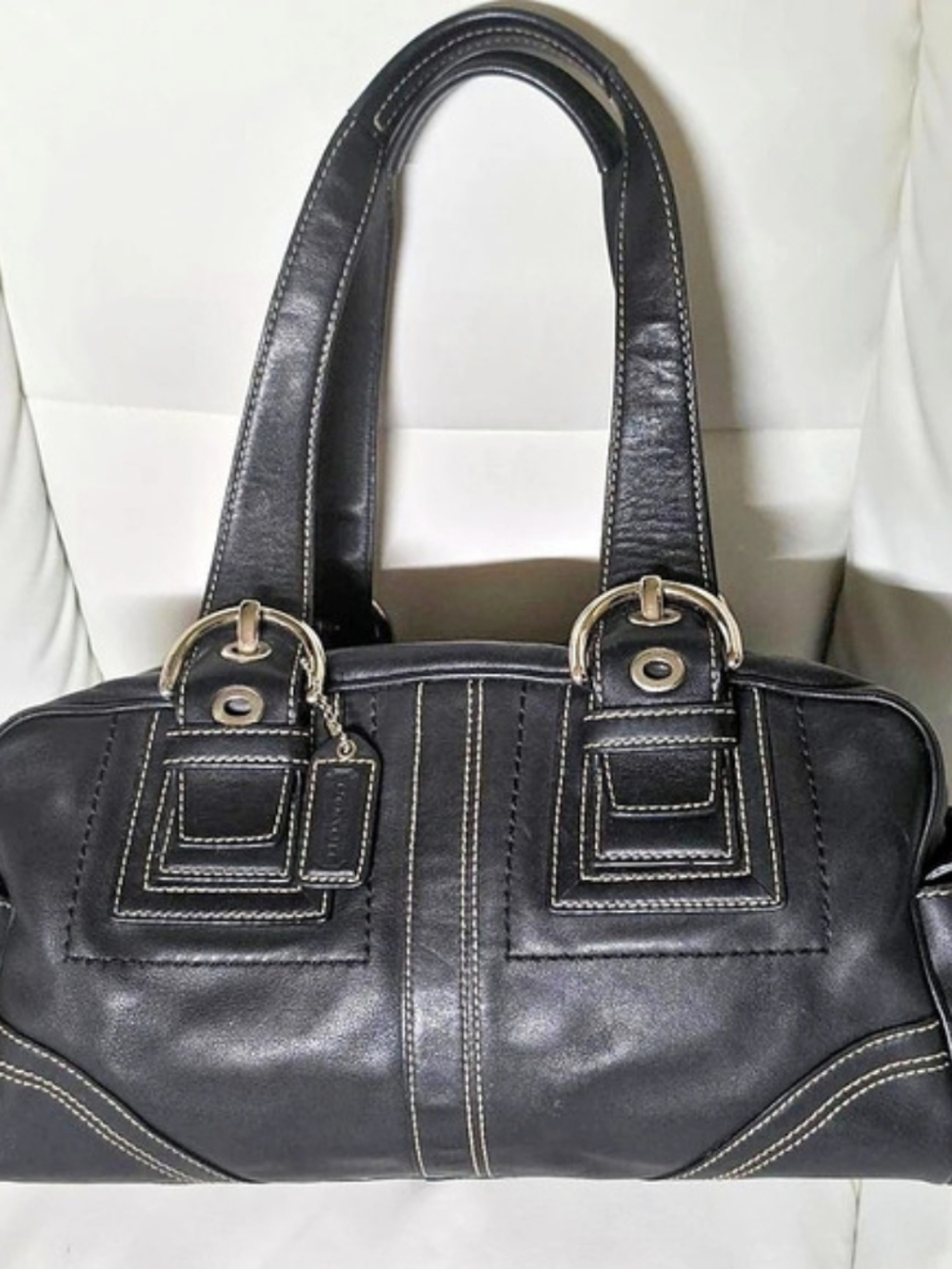 Coach Vintage Y2K Black Leather Soho Mia Shoulder Bag 10036